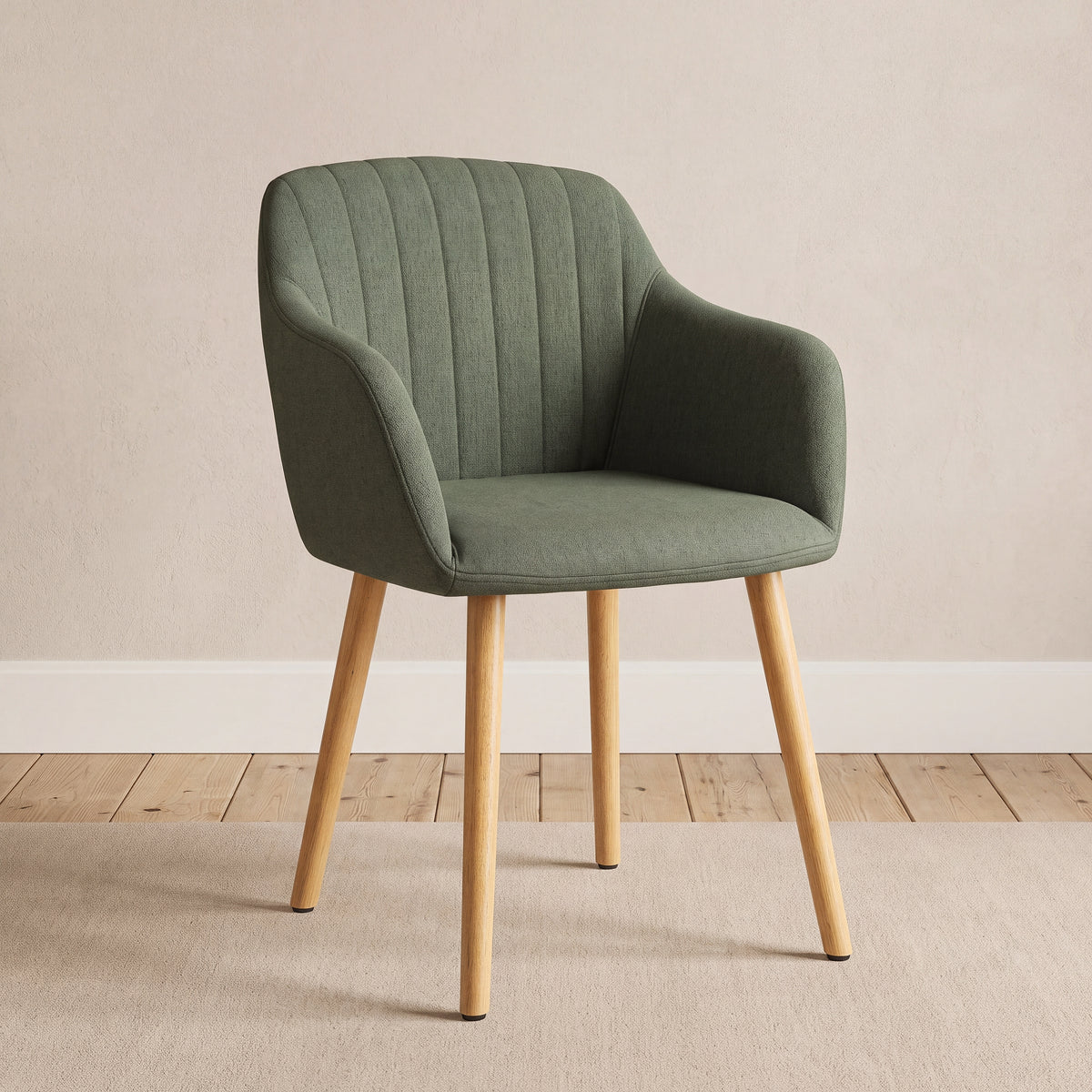 Luciano Premium Linen Upholstered Armchair Accent Chair