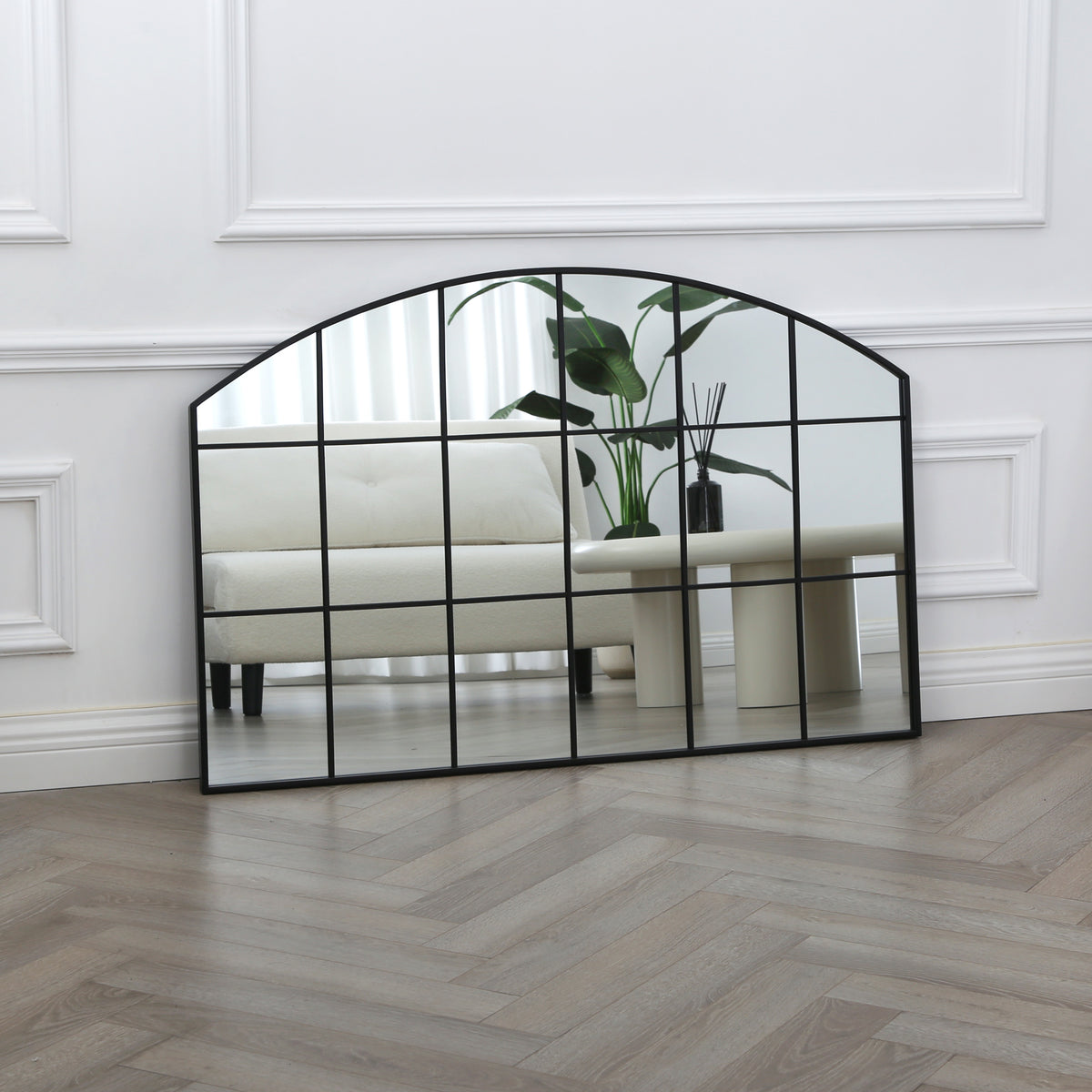 Aion - Industrial Arch Wall Mirror with Black Frame - 120x80cm – Home ...