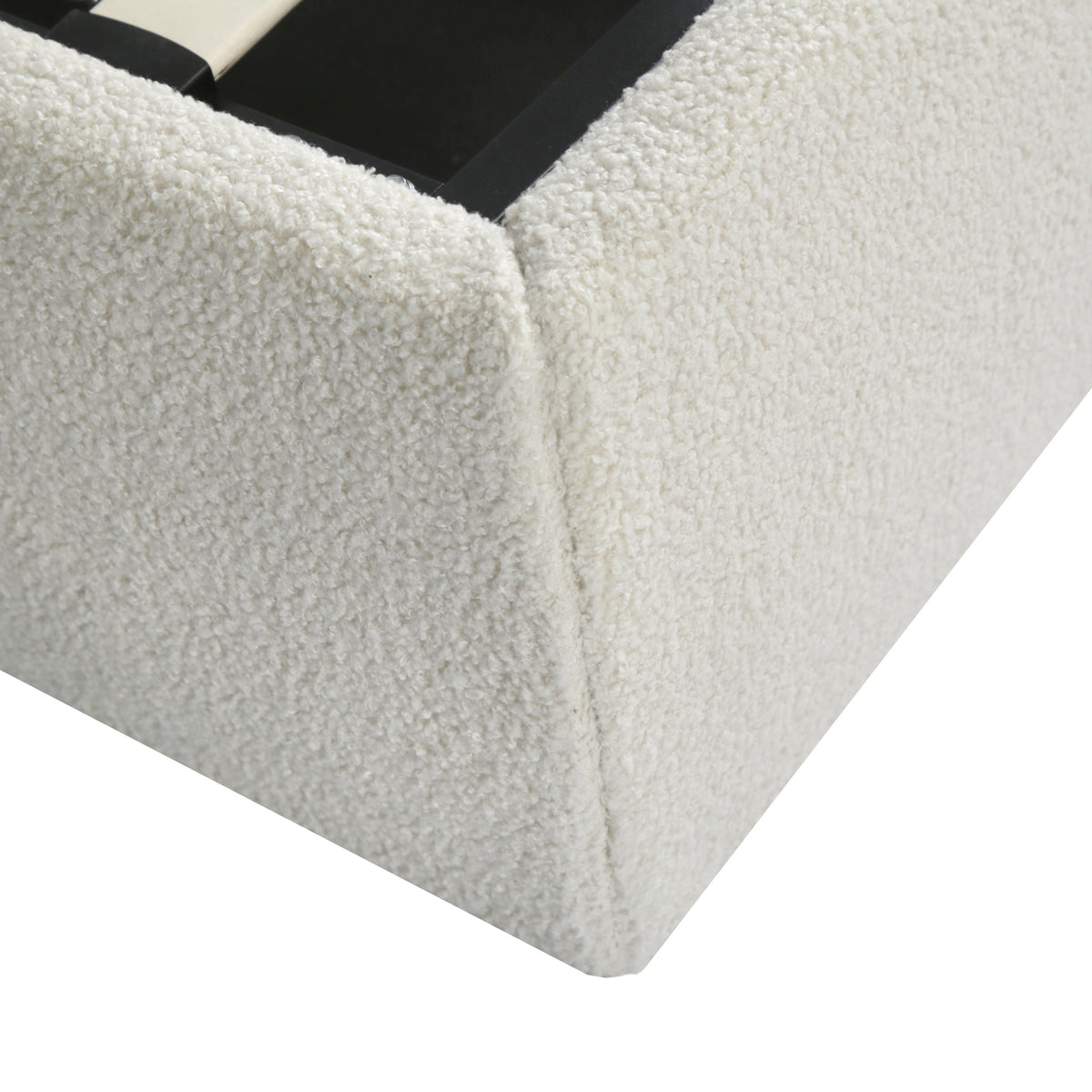 Alastor Upholstered Double Bed with Piped Headboard