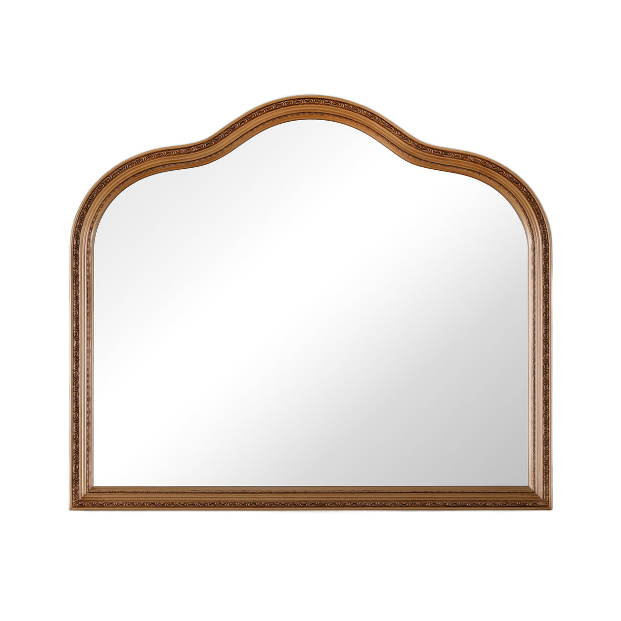 Amalfi - Antique Mirror with Wooden Frame - Horizontal 90x77cm