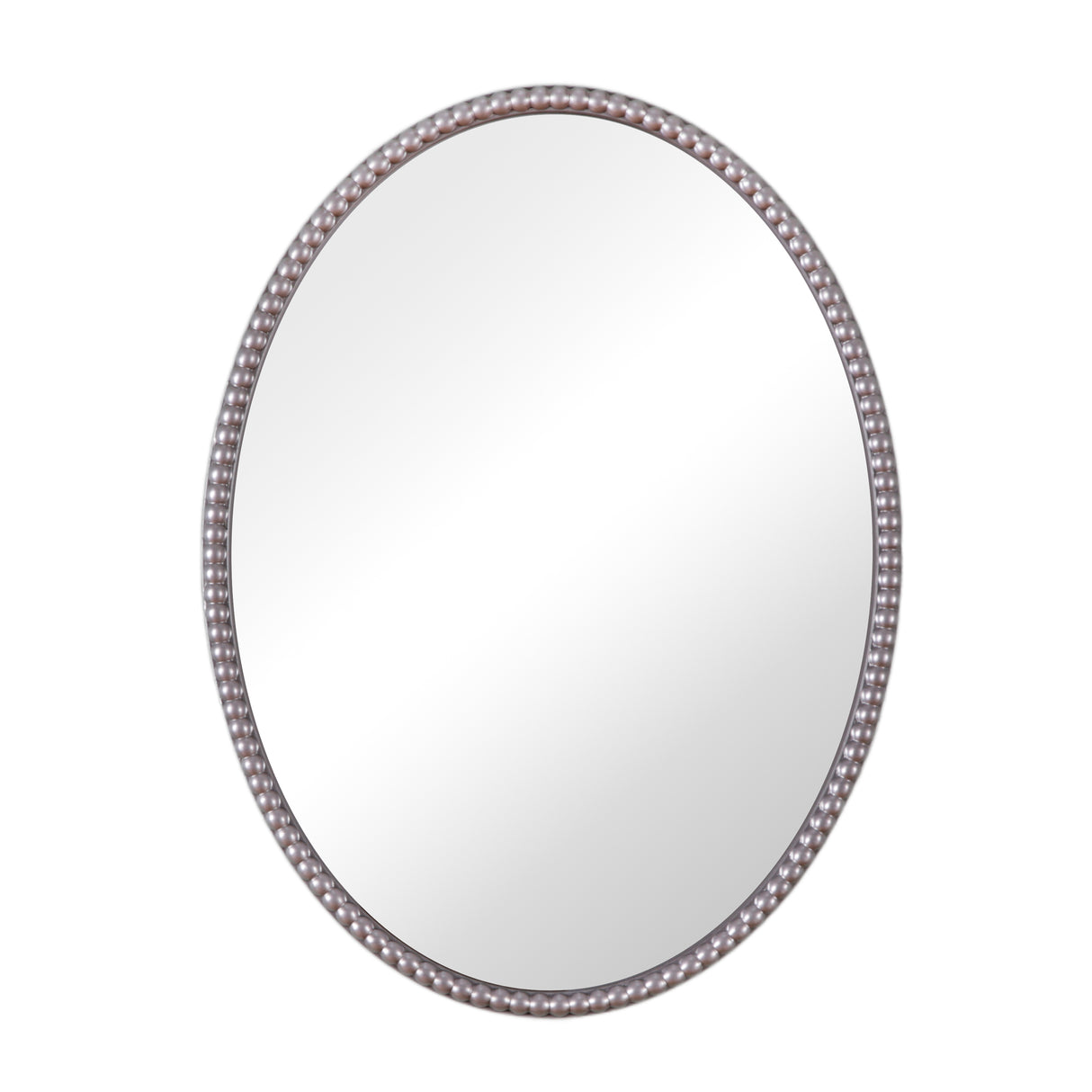 Amalfi - Oval Wall Mirror – 60x80cm Vintage Silver Framed Mirror