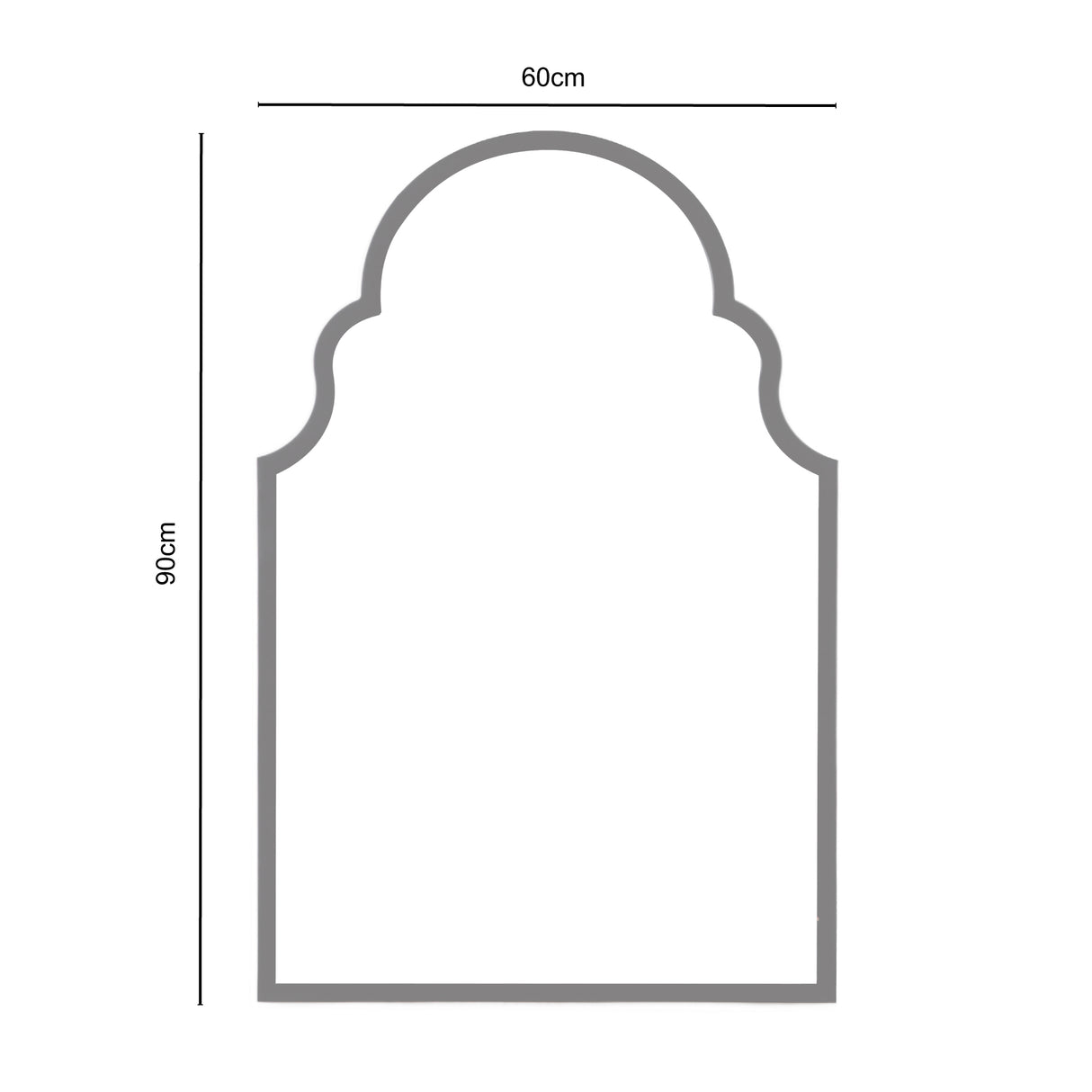 Amalfi - Antique Full-Length Wall Mirror – 60x90cm Vintage Frame