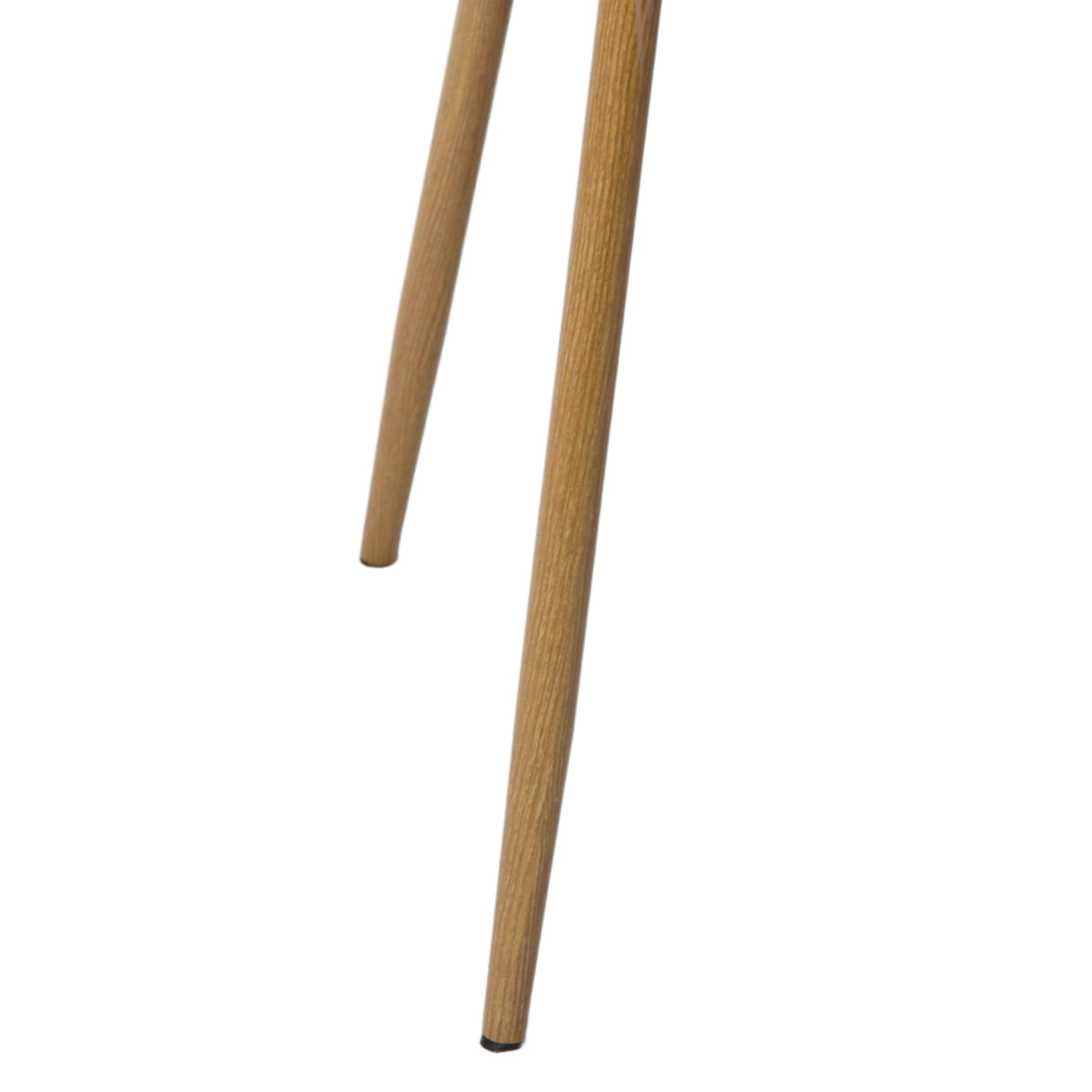 NYX Dining Set – Round Table in Wood Effect and x4 Linen Chairs