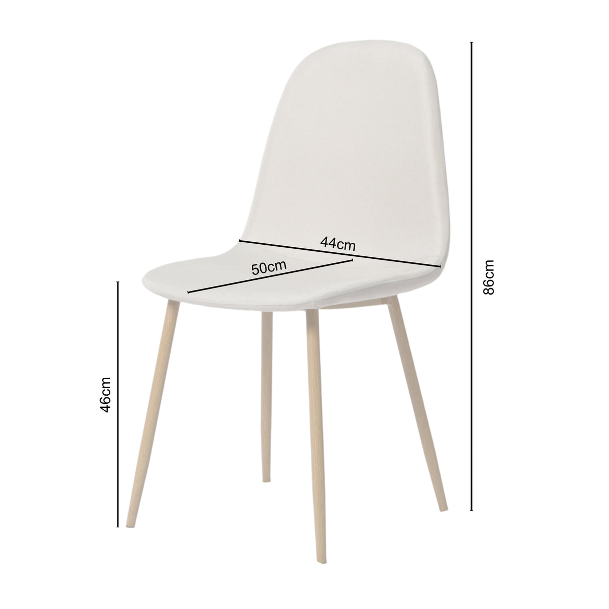 NYX Dining Set – Round Table in Wood Effect and x4 Linen Chairs