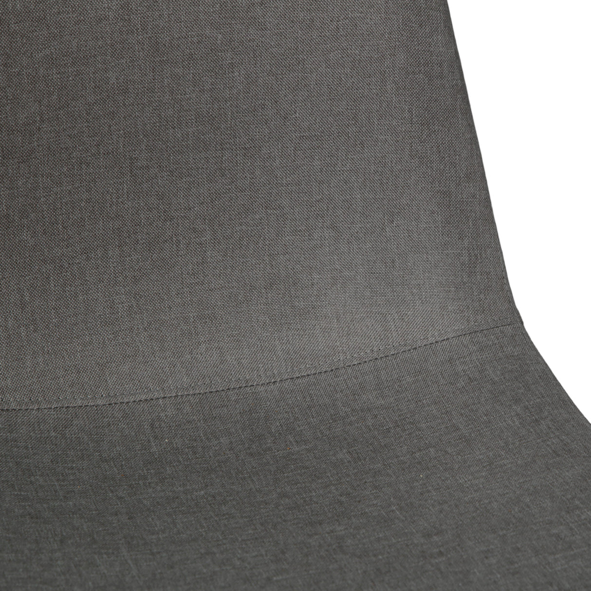 NYX Dining Set – Round Table in Wood Effect and x4 Linen Chairs