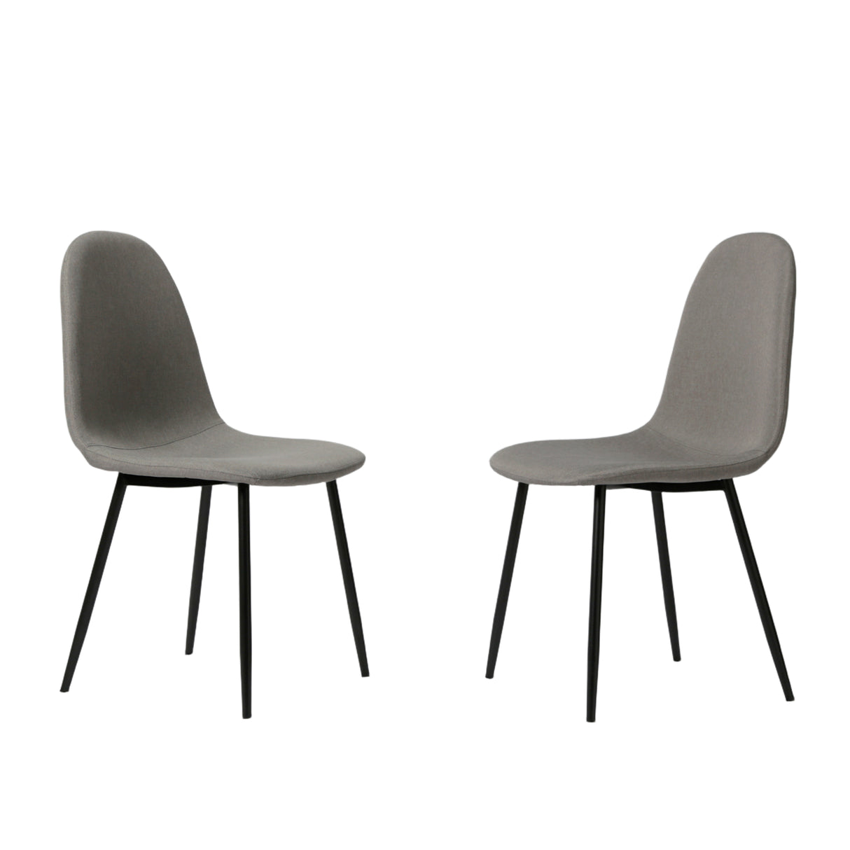 NYX Dining Set – 4-Seater Round Stone-Effect Table with Linen Chairs
