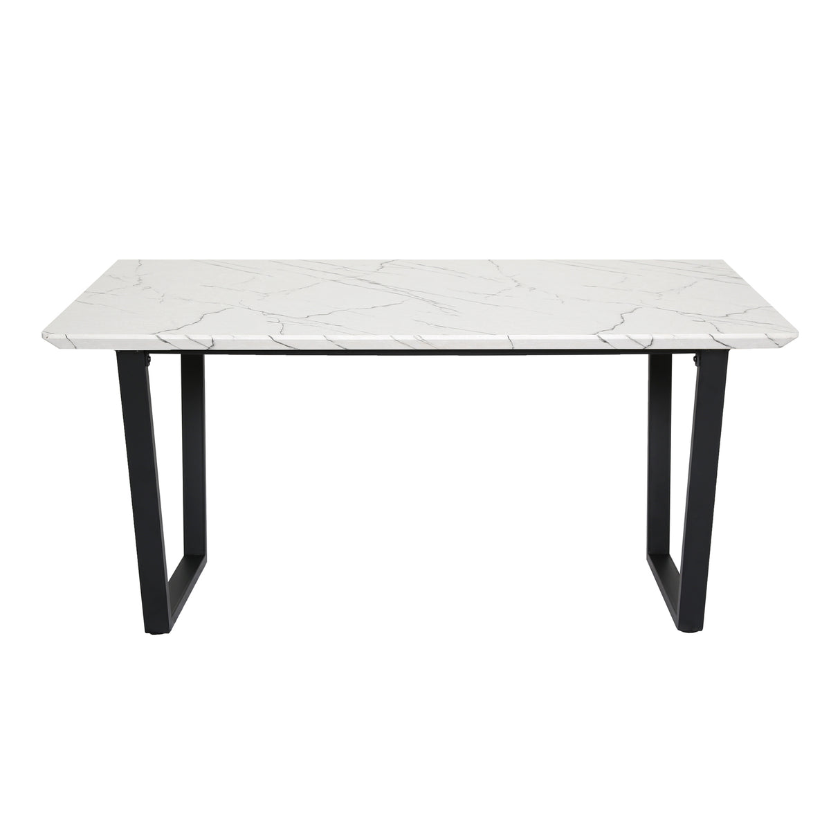 Nestor Dining Set - Marble Table and Industrial Chairs