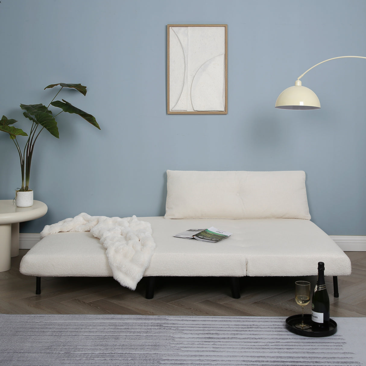 Aurora - Small Double Sofa Bed in Boucle - 2 Seater