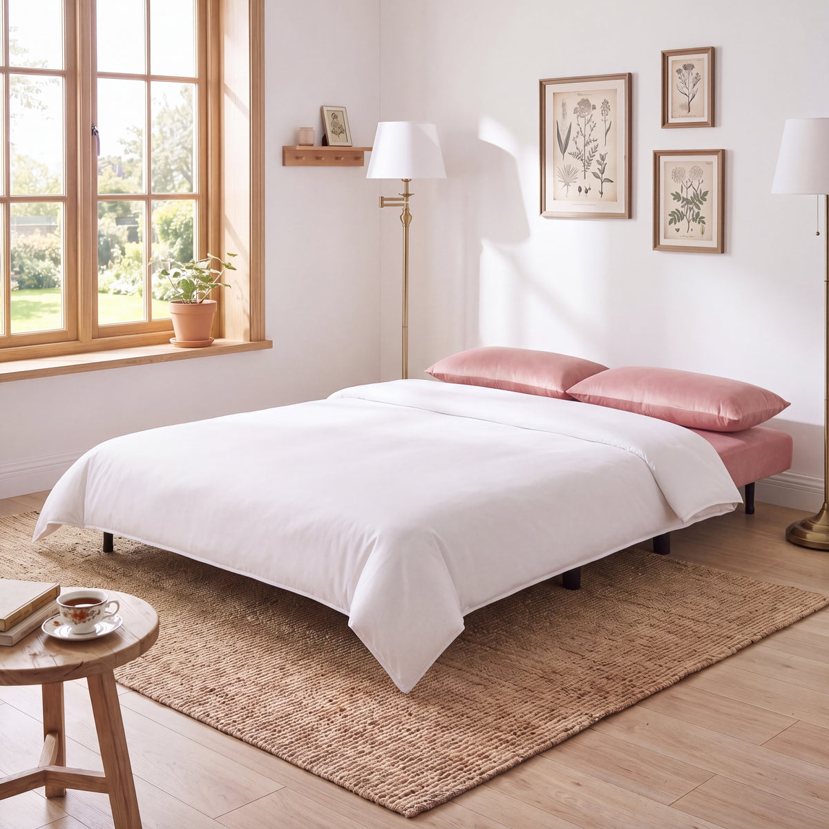 Aurora Small Double Sofa Bed in Velvet - 2 Seater