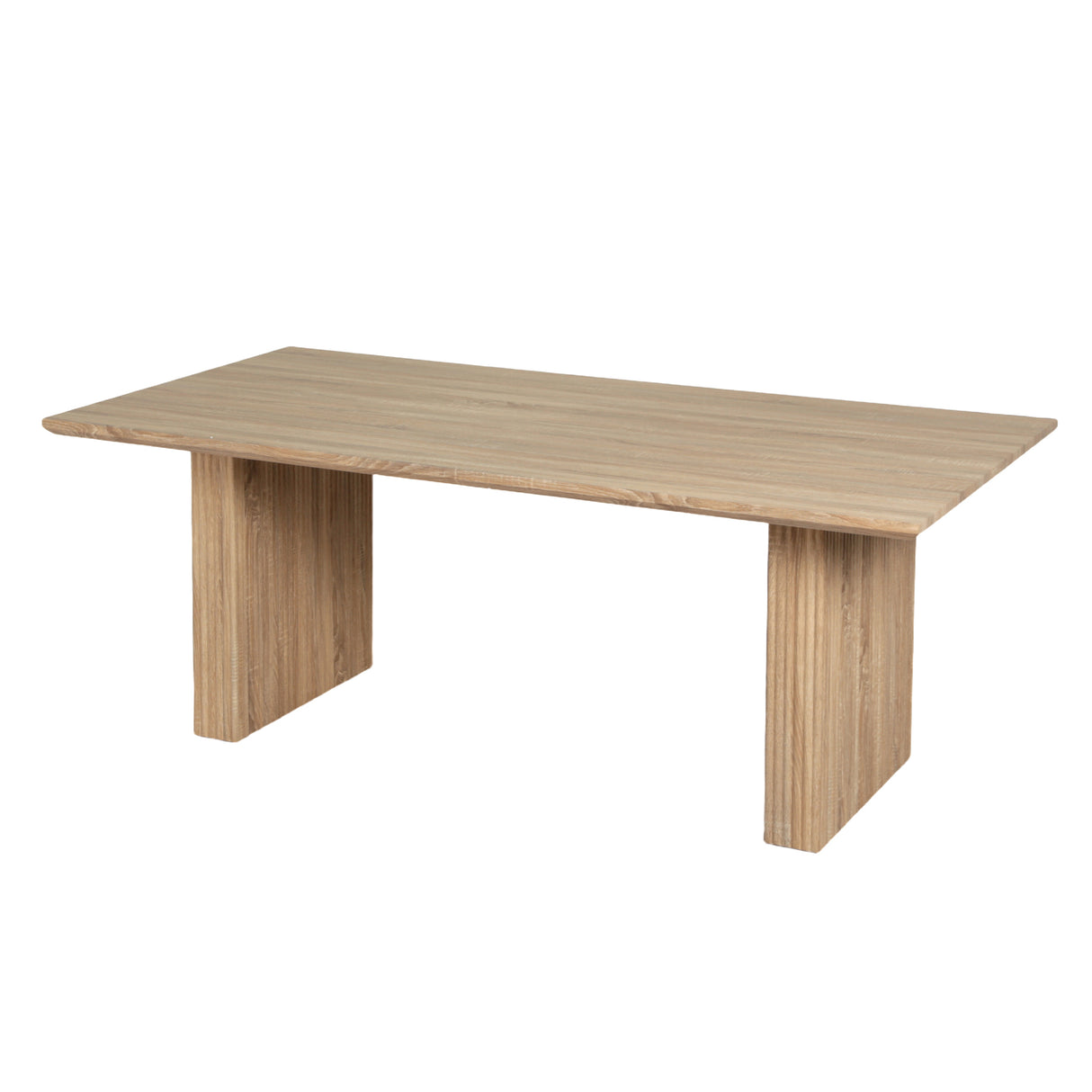 Brizo - Wood-Pale Oak Effect Rectangular Dining Table – 6 Seater (200 x 100 cm)