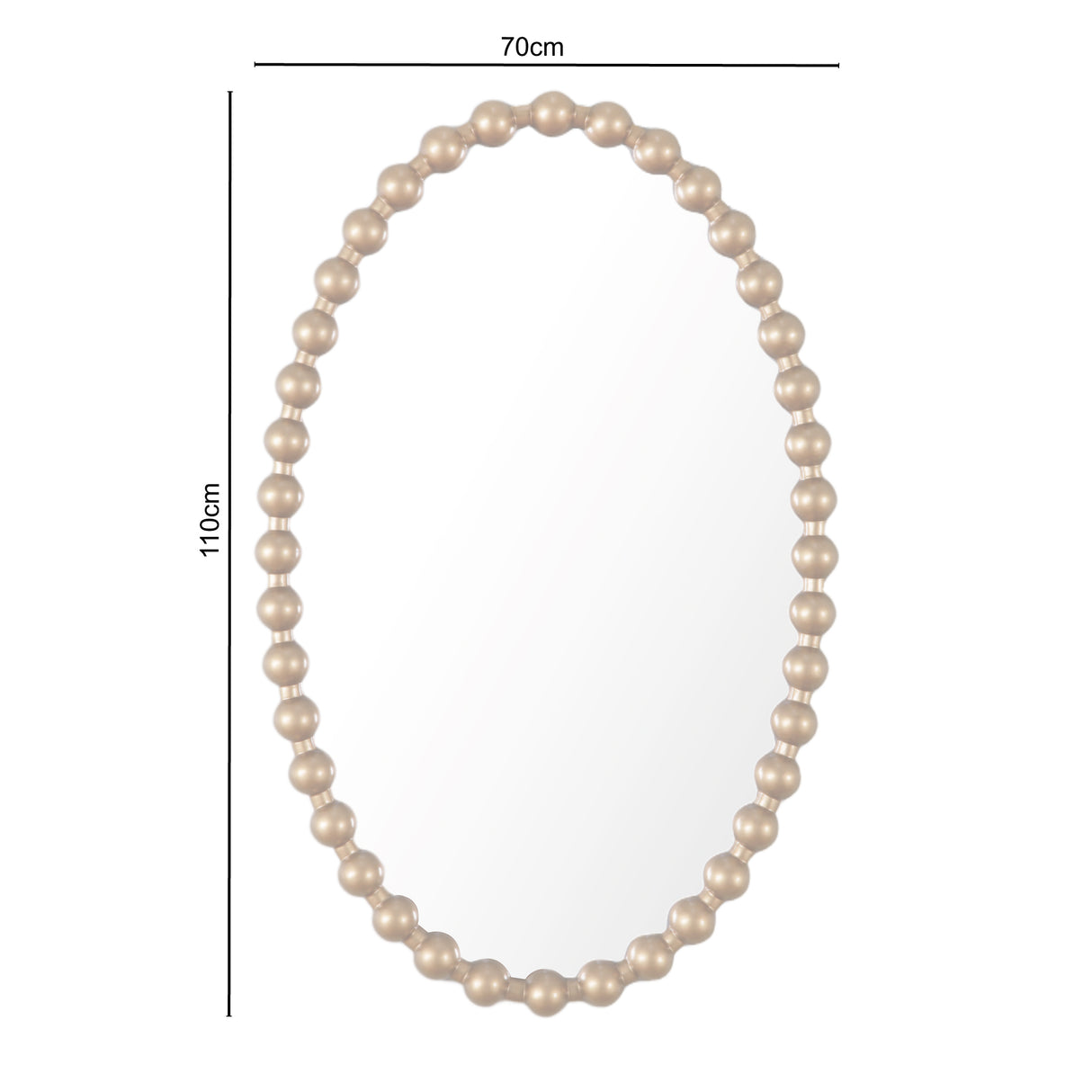 Como - Antique Oval Wall Mirror - Antique Gold Frame