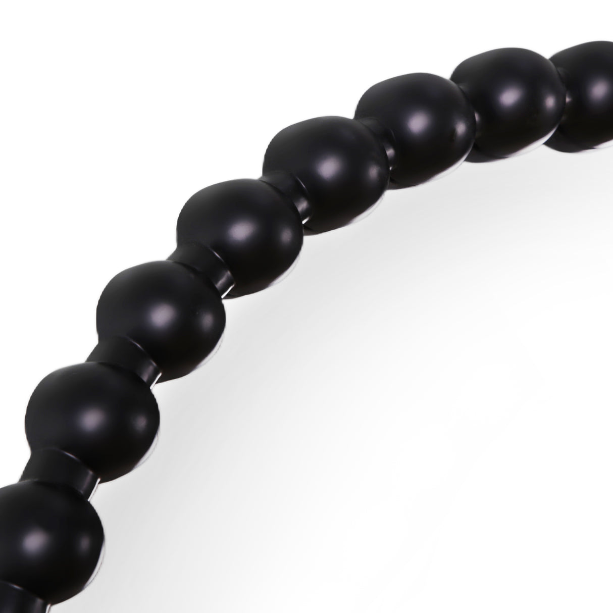 Como - Large Round Beaded Wall Mirror – 90cm Matt Finish