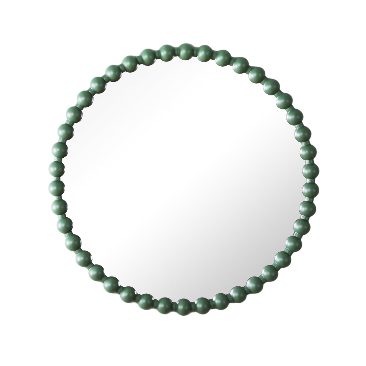 Como - Large Round Beaded Wall Mirror – 90cm Matt Finish