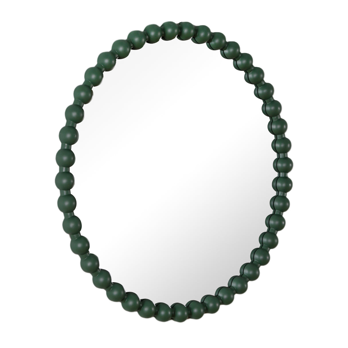 Como - Large Round Beaded Wall Mirror – 90cm Matt Finish