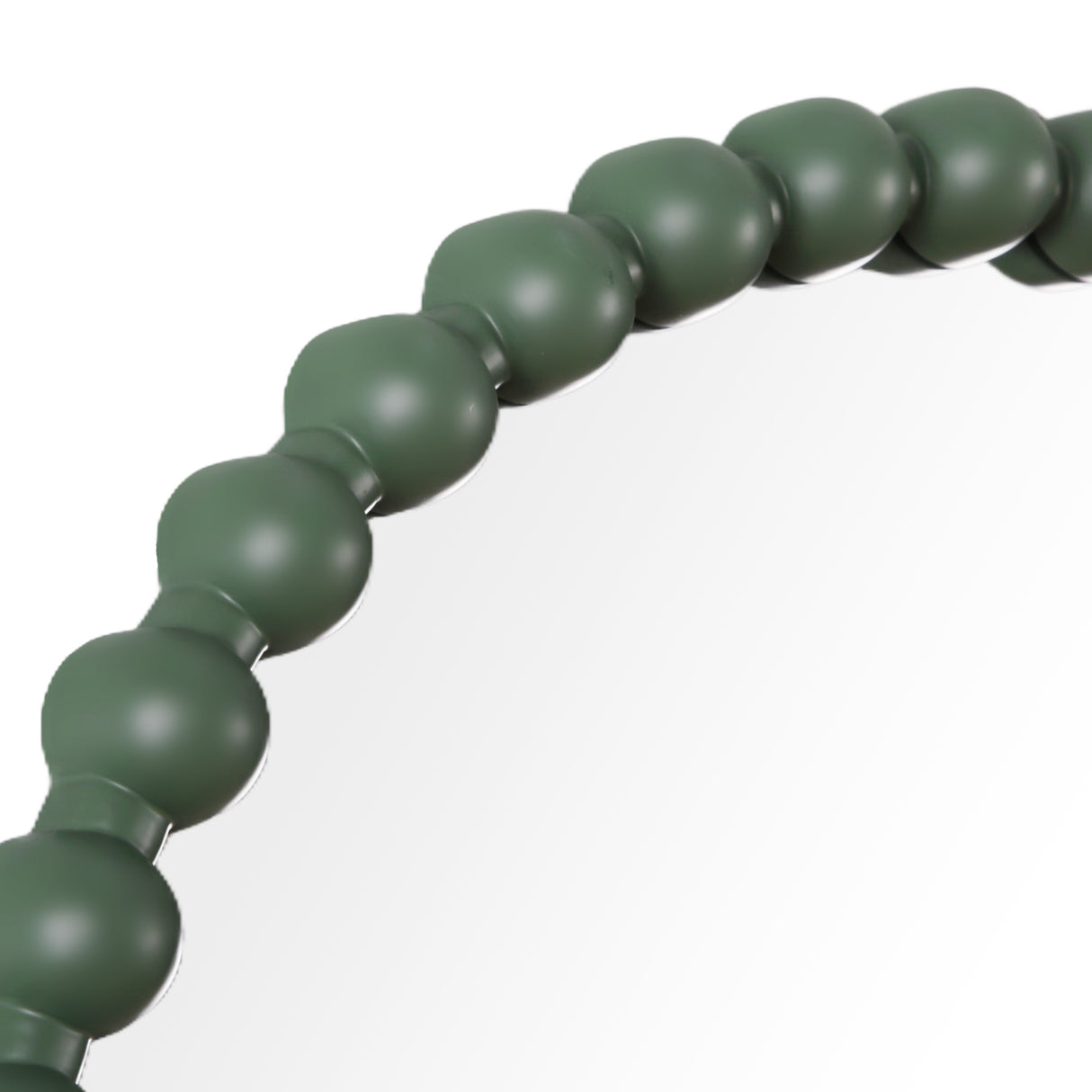 Como - Large Round Beaded Wall Mirror – 90cm Matt Finish