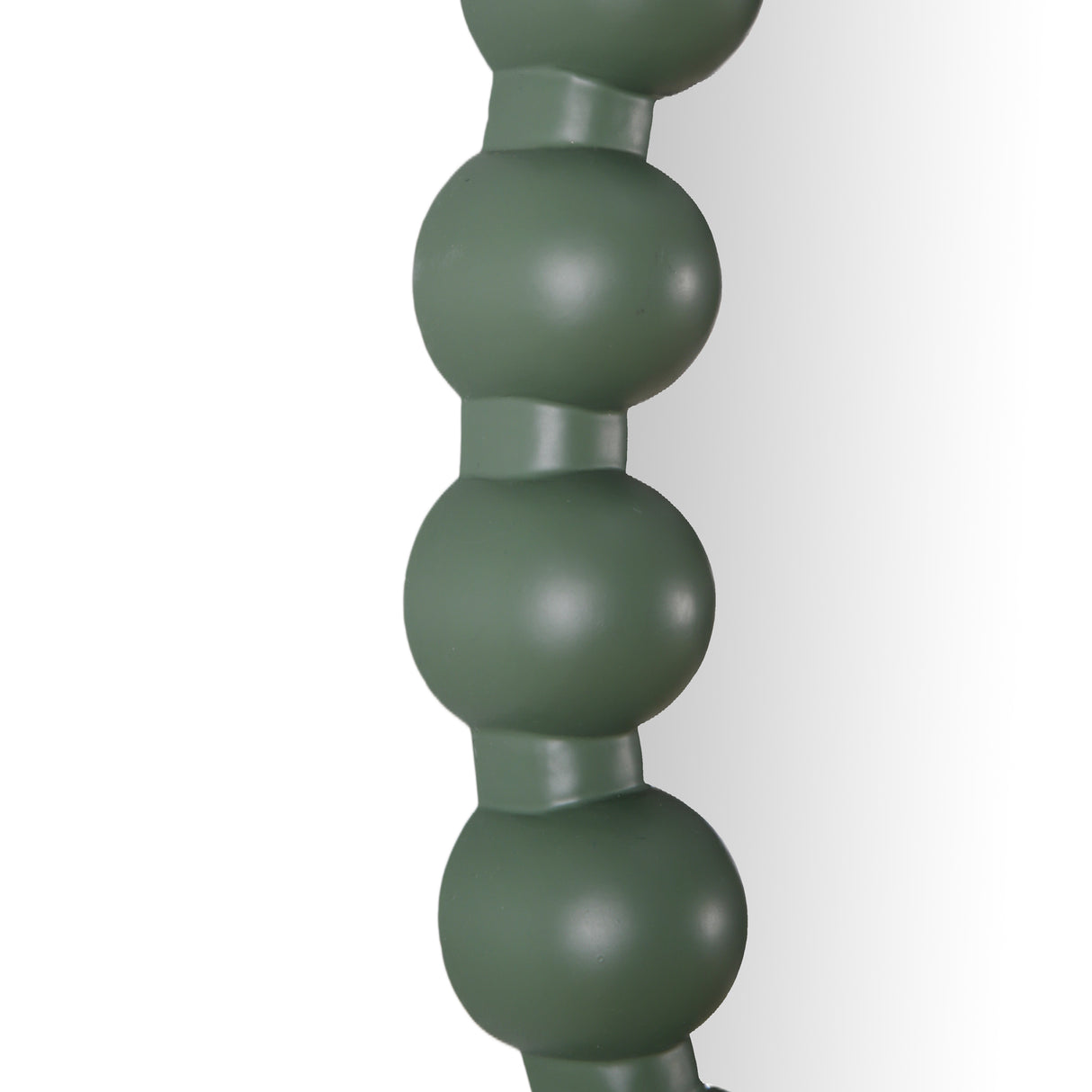 Como - Large Round Beaded Wall Mirror – 90cm Matt Finish