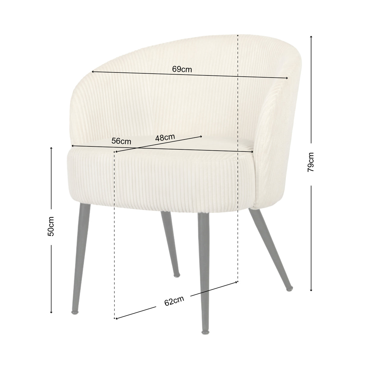 Comodo – Armchair in Teddy Fleece Fabric (Single Chair)