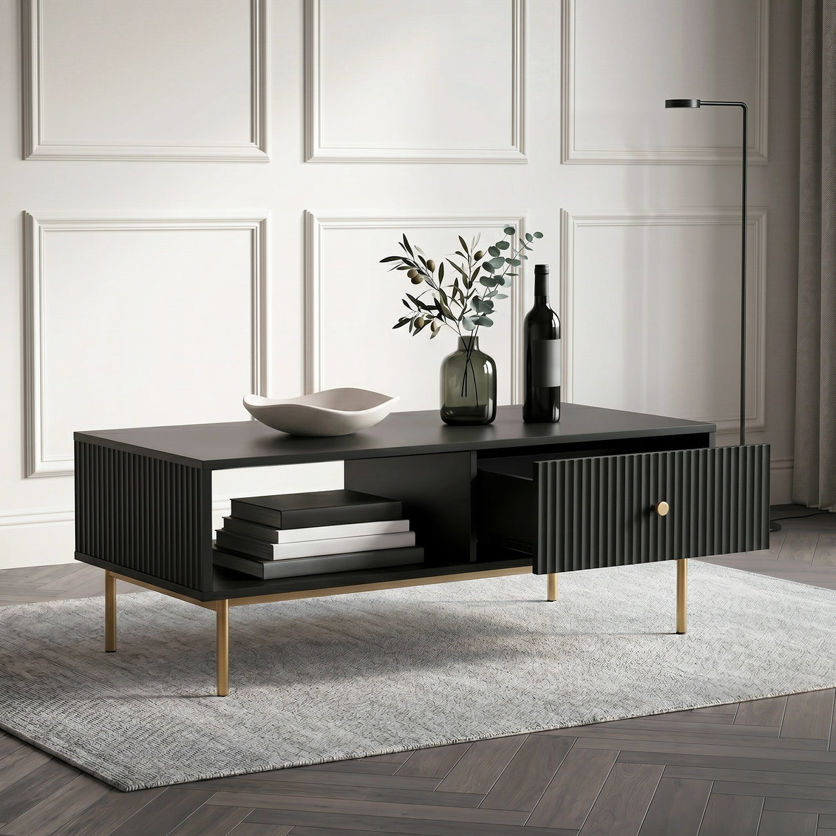 Devon Rectangular Coffee Table with Drawers - 4 Colours