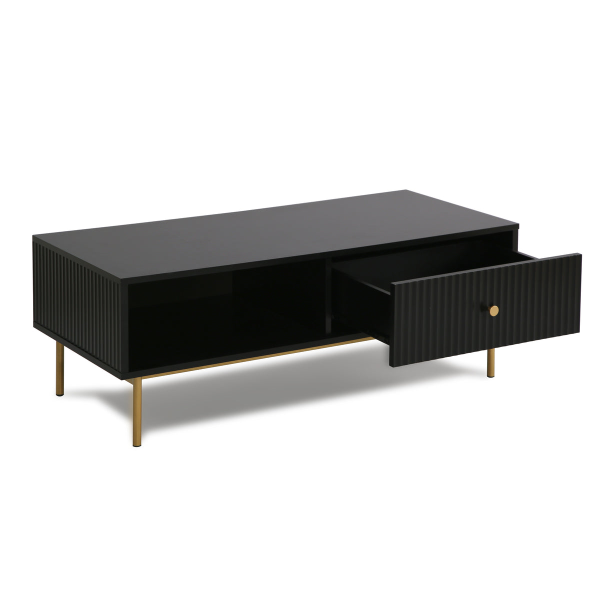 Devon – Rectangular Coffee Table with Drawers – White, Black, Grey, or Sage Green