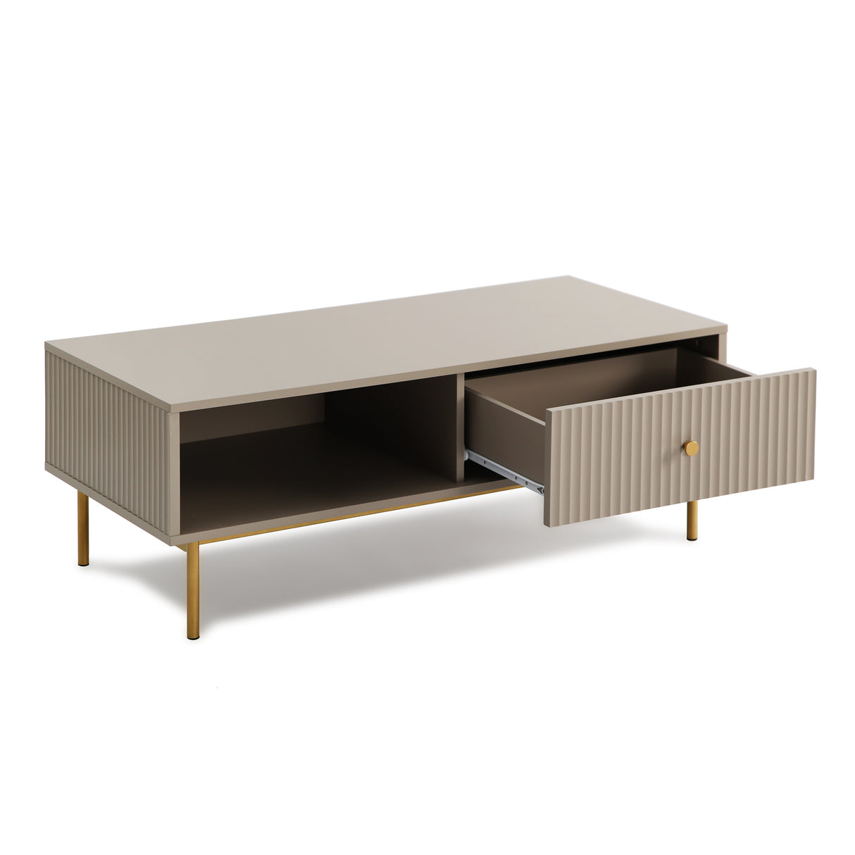 Devon – Rectangular Coffee Table with Drawers – White, Black, Grey, or Sage Green