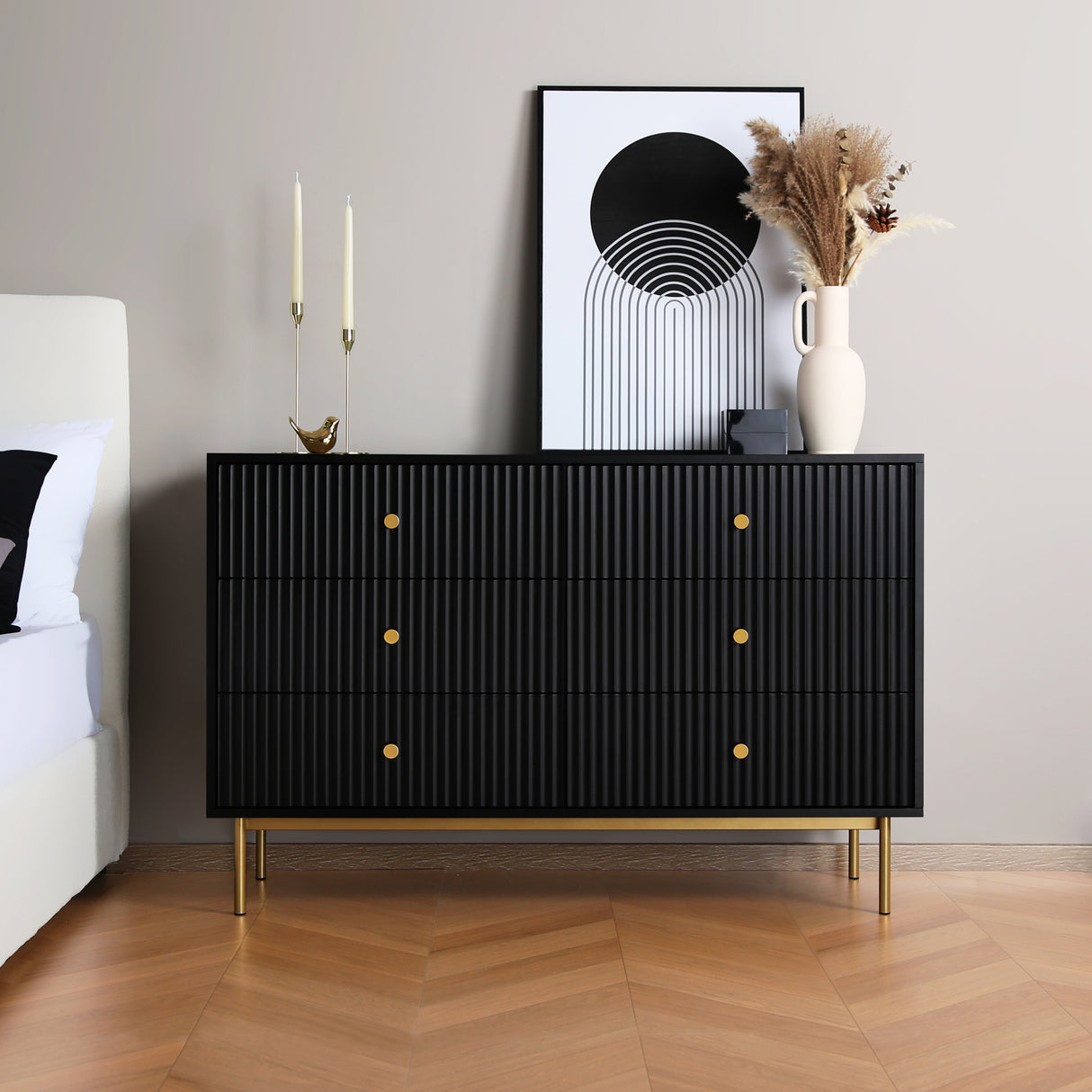 Devon - Wide Chest of Drawers - 6 Drawers