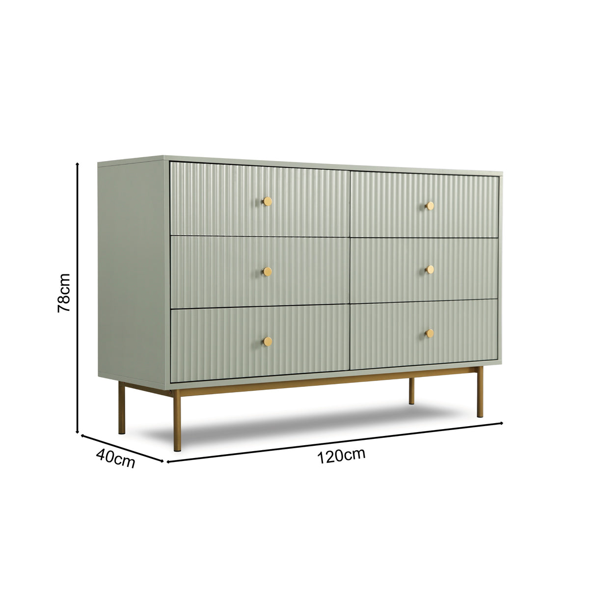 Devon - Wide Chest of Drawers - 6 Drawers