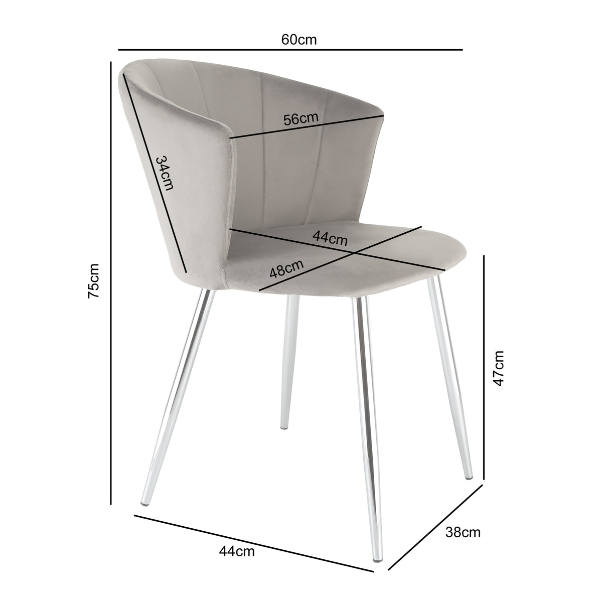 Dunelm Velvet- Occasional Chair