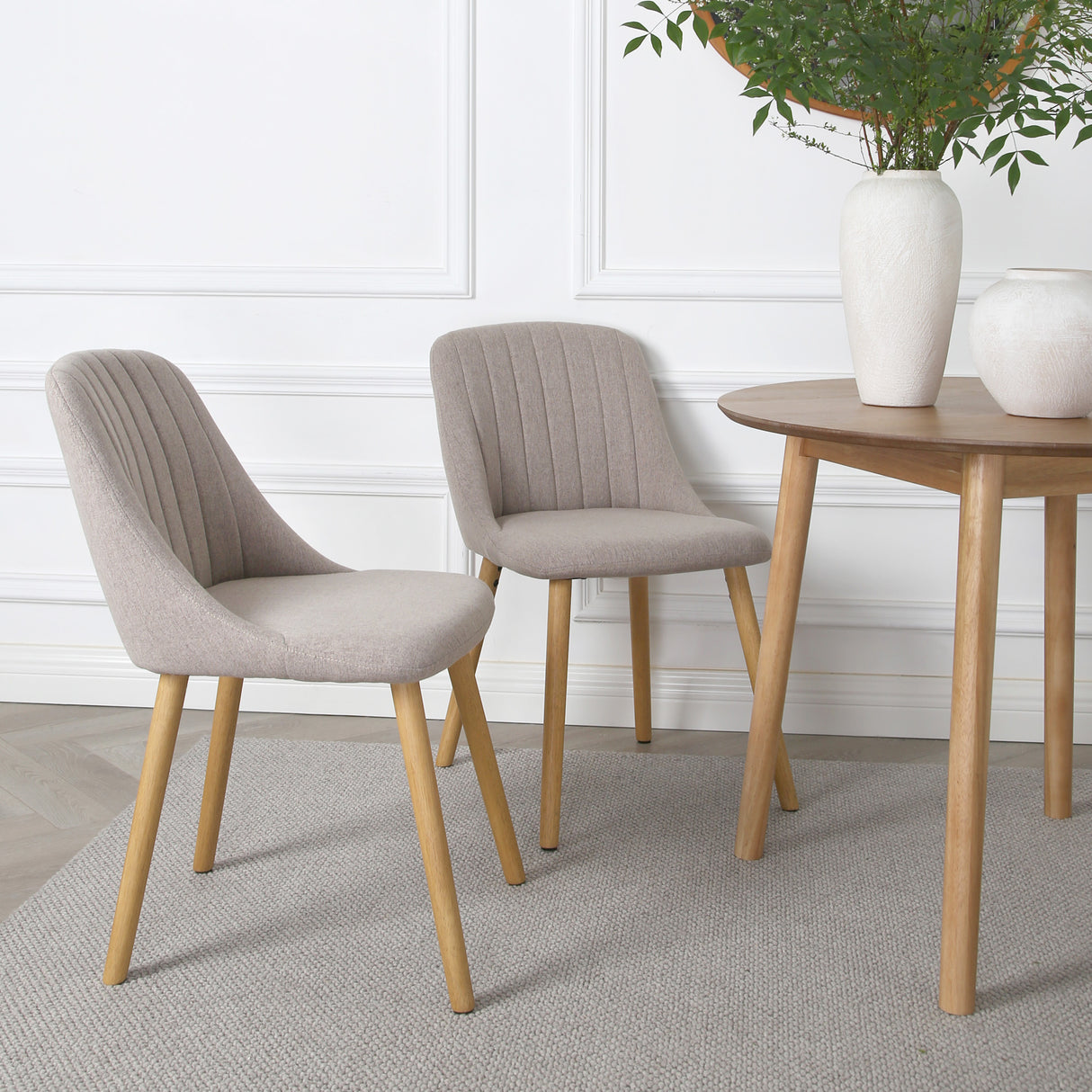Emilia – Dining Chairs in Premium Textured Linen (Set of 2)