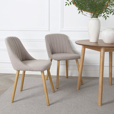 Emilia – Dining Chairs in Premium Textured Linen (Set of 2)