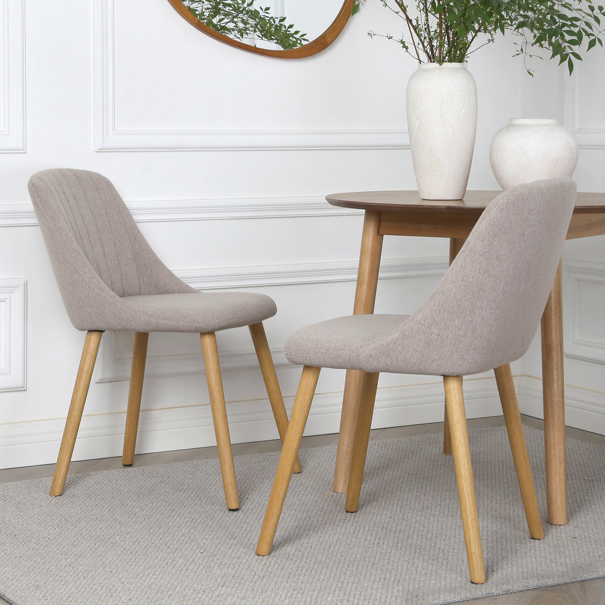 Emilia – Dining Chairs in Premium Textured Linen (Set of 2)