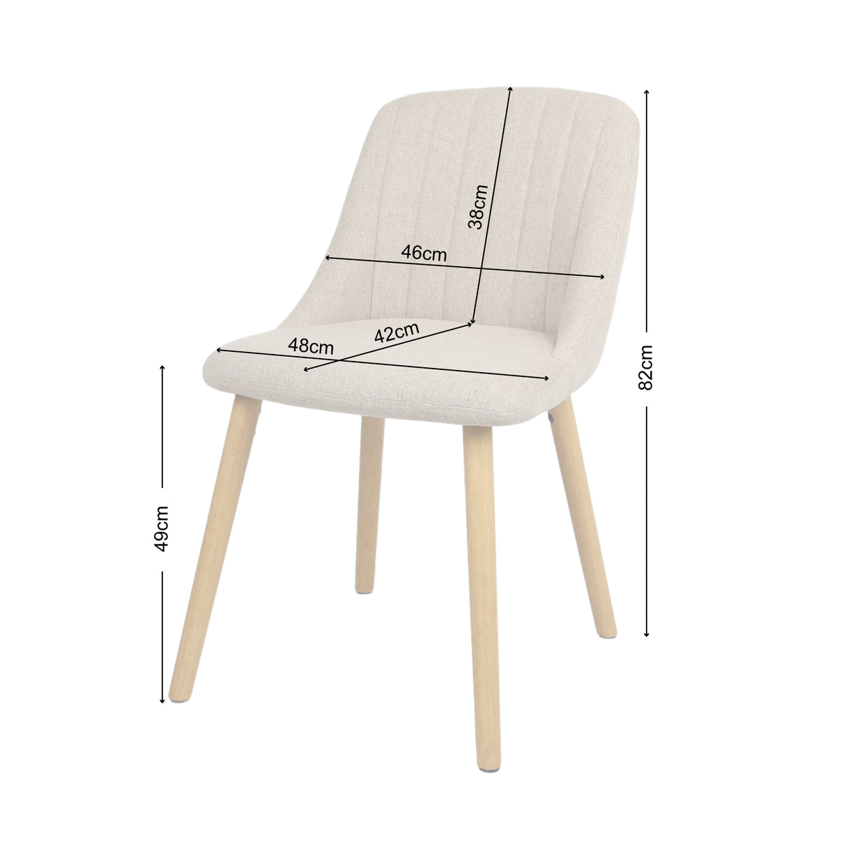Emilia – Dining Chairs in Premium Textured Linen (Set of 2)