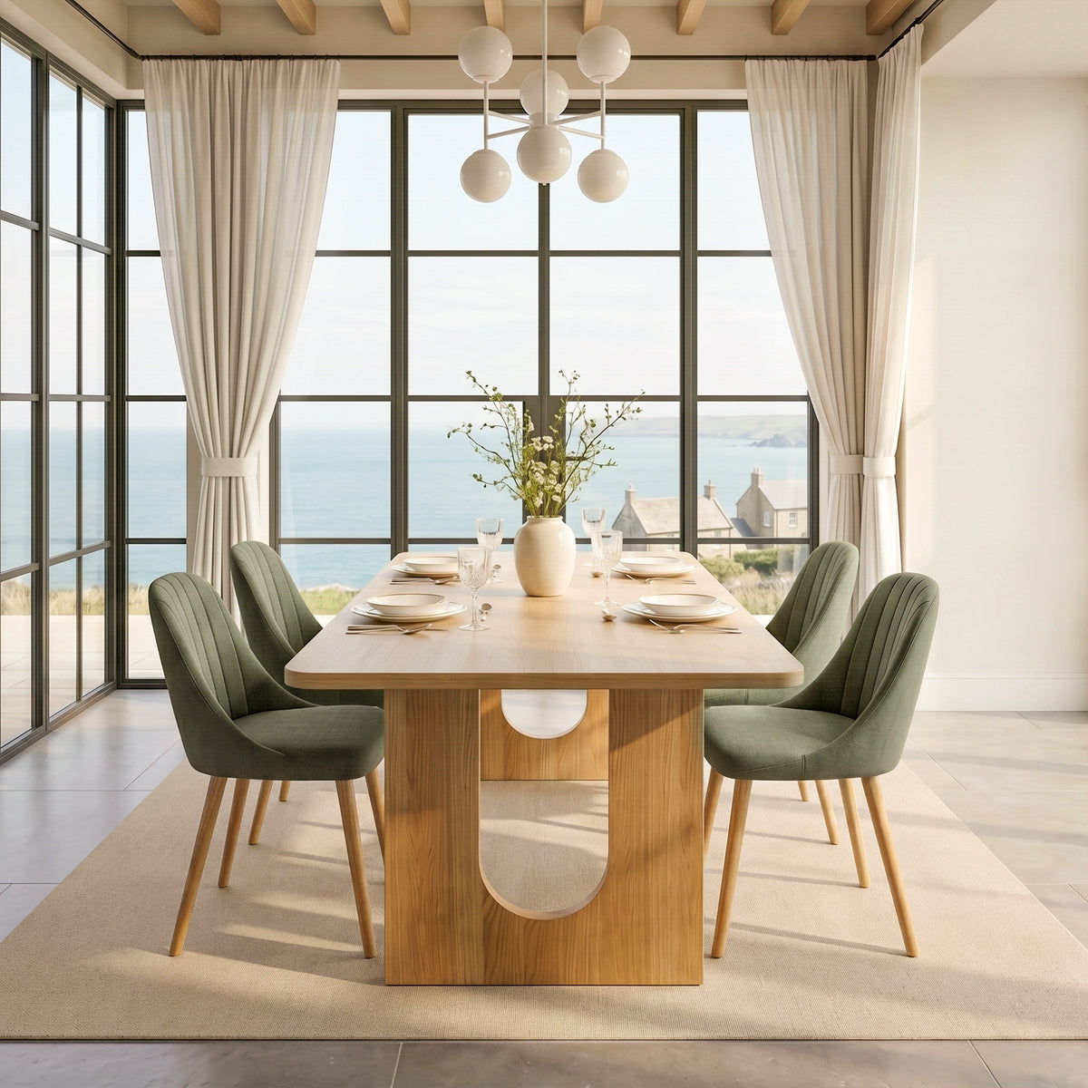 Emilia Dining Chairs Set of 2 Linen Upholstered