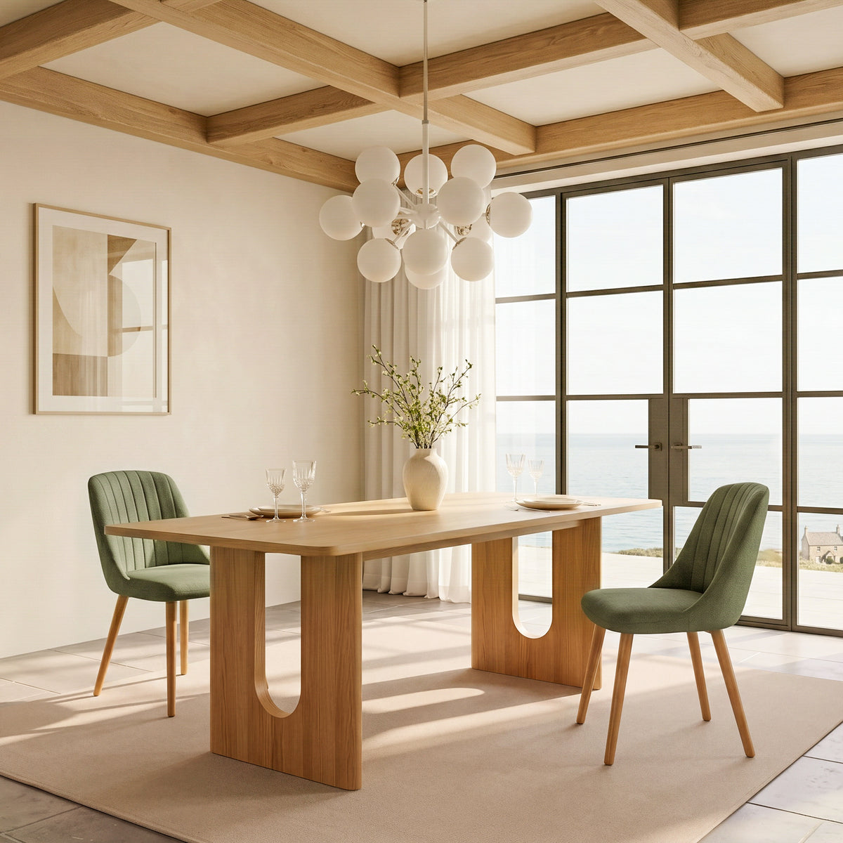 Emilia Dining Chairs Set of 2 Linen Upholstered