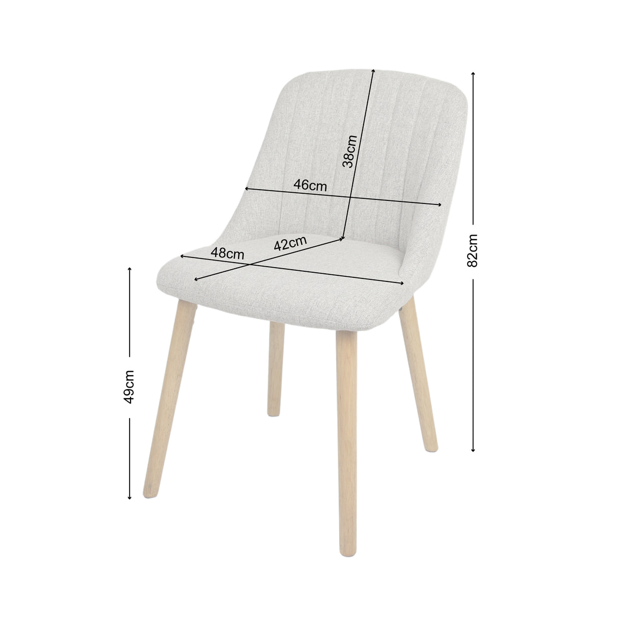 Emilia – Dining Chairs in Premium Textured Linen (Set of 2)