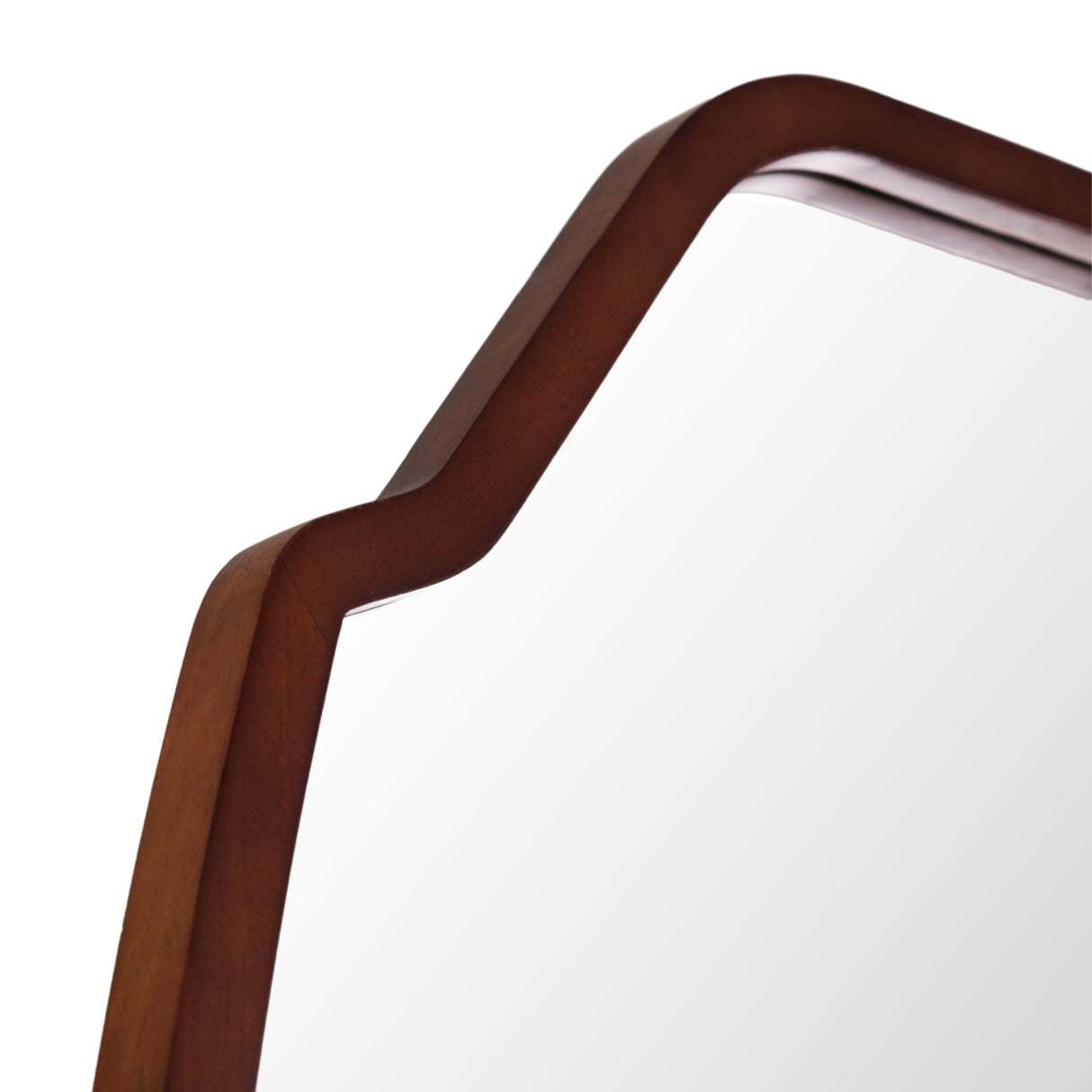 Garda - Irregular Mirror with Walnut Frame - 60x90cm