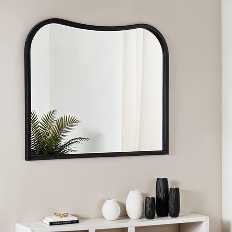 Garda - Irregular Wall Mirror - Black - 80x65cm