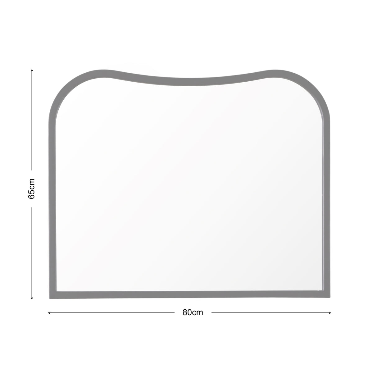 Garda - Irregular Wall Mirror - Black - 80x65cm