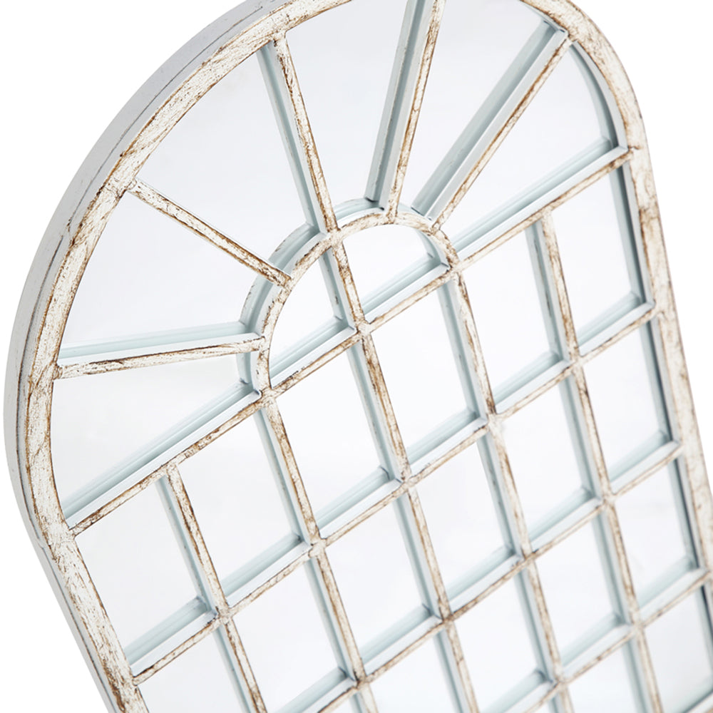 Large Gothic Arch Mirror - White / Black Gold