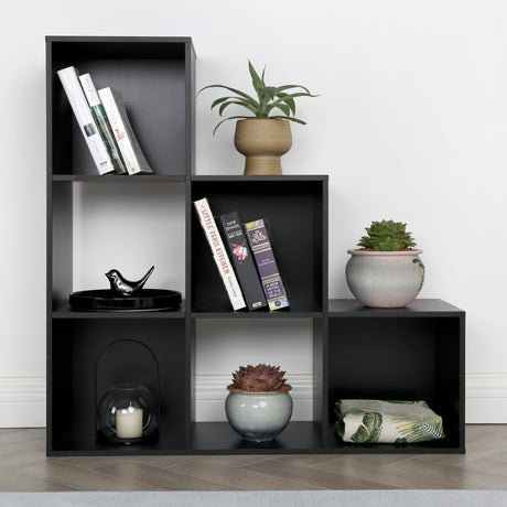 Jane - 123 Bookcase - Cube storage boxes (Black or Oak)