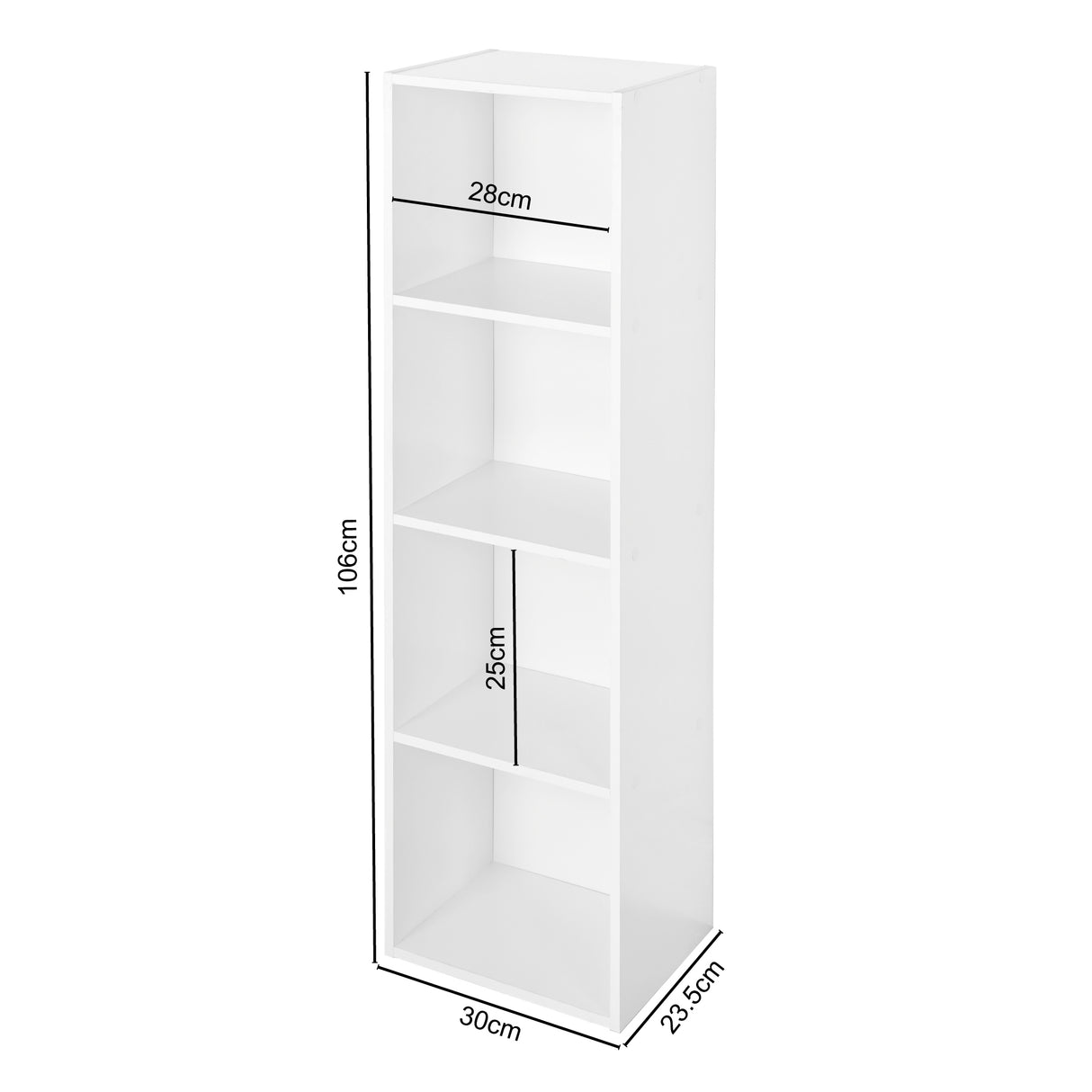 Jane 4 Tall – Cube Storage Unit - White