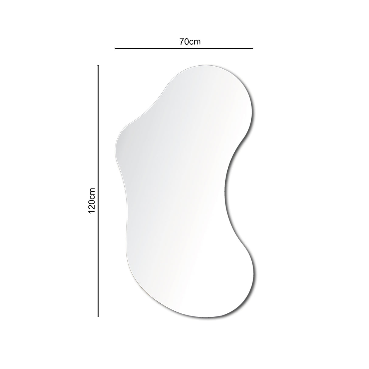 Lesina – Large Frameless Pond Mirror for Wall Mounting – 120x70cm