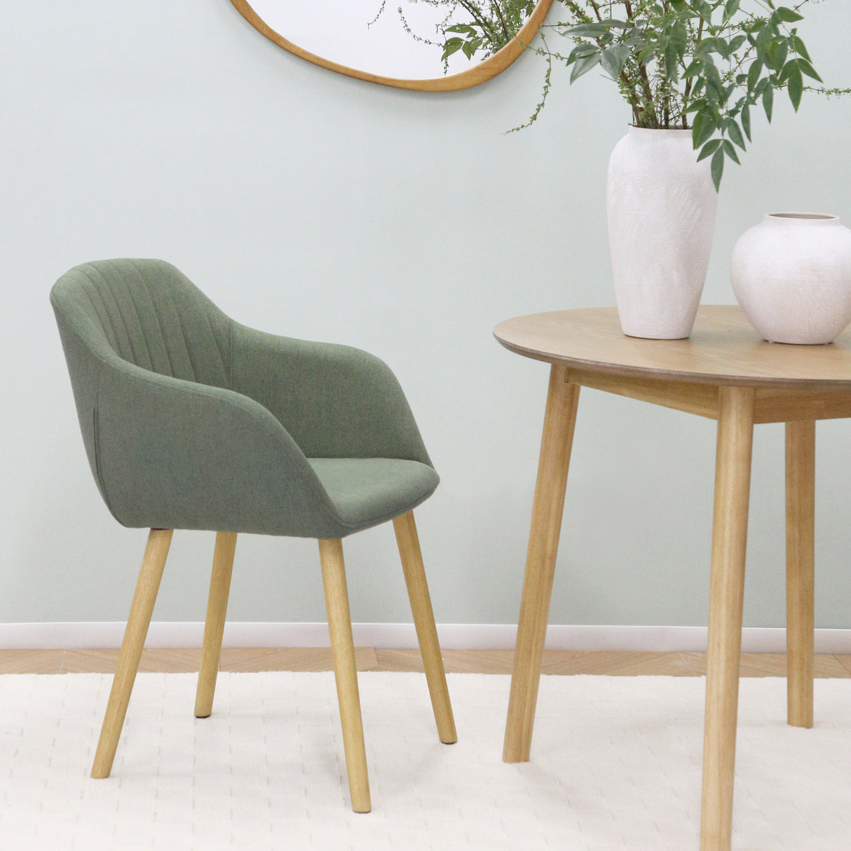 Luciano – Upholstered Armchair in Premium Textured Linen