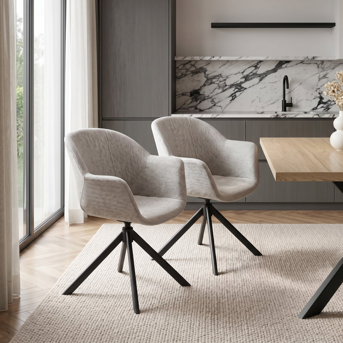Marco Swivel Dining Chairs Set of 2