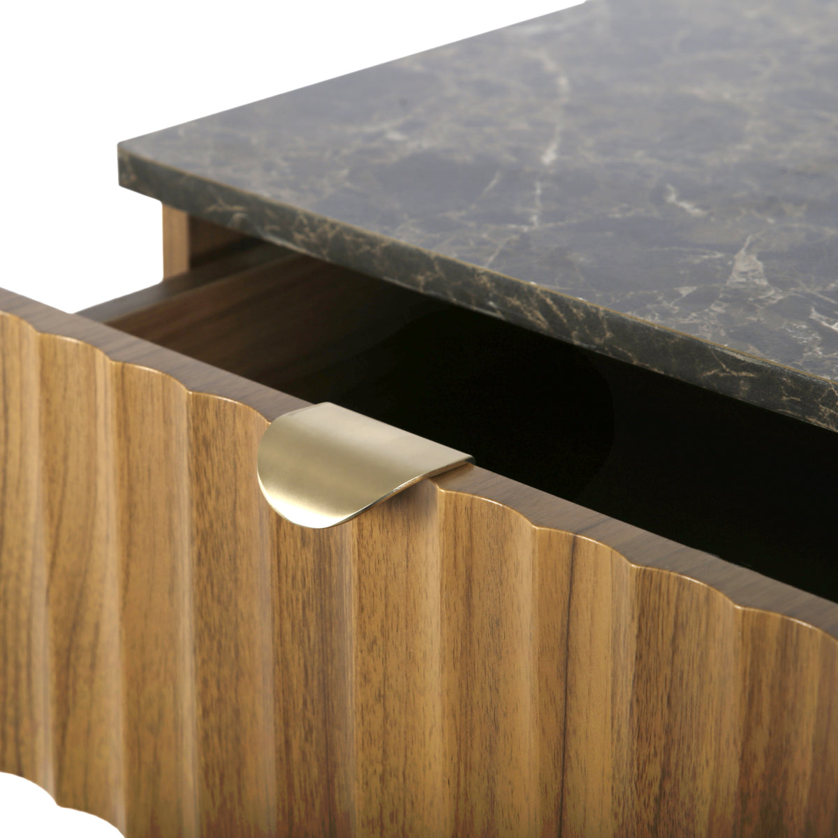Mayfair Fluted Smoked Oak Bedside Table