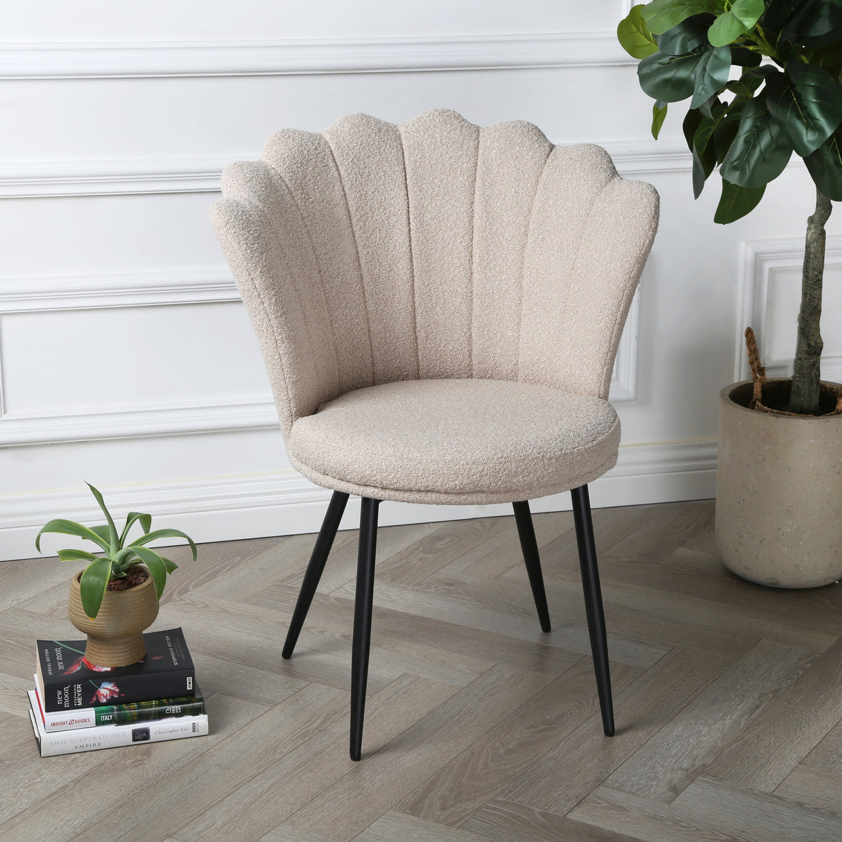 Mini Flora - Boucle Occasional Chair with Floral Design