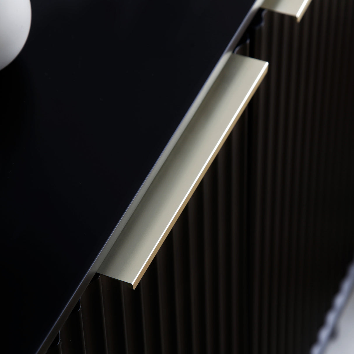 Monza – 2 Door Sideboard with Fluted Panels – Black or Pale Ash