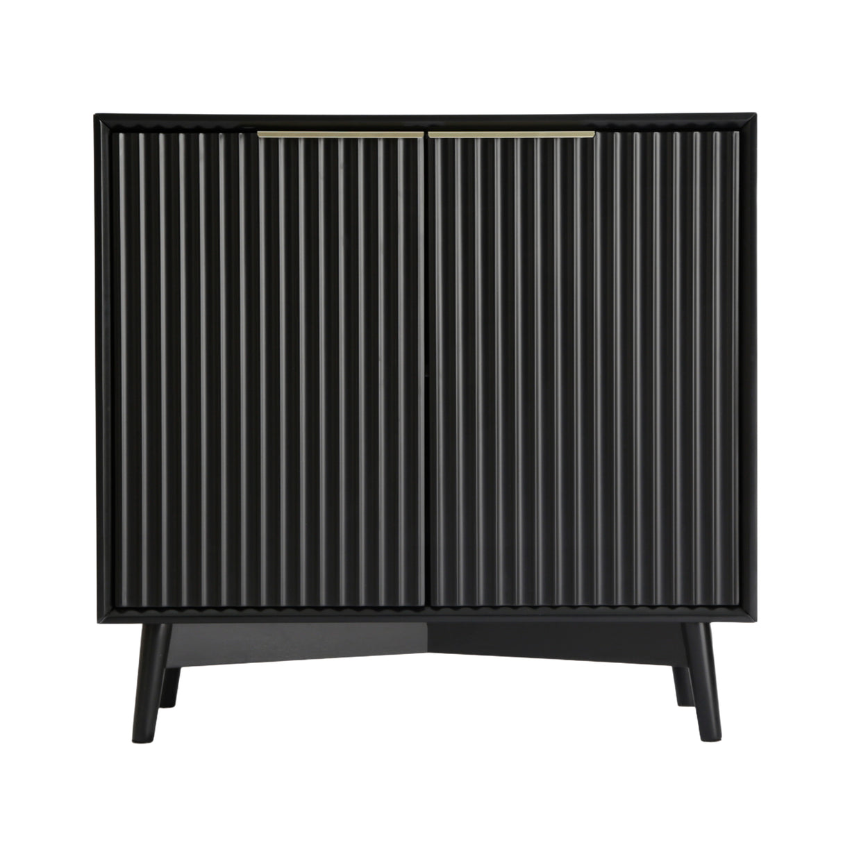Monza – 2 Door Sideboard with Fluted Panels – Black or Pale Ash