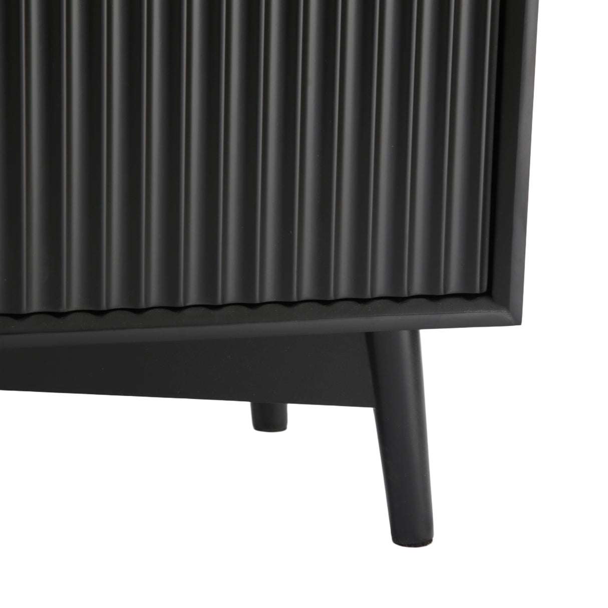 Monza – 2 Door Sideboard with Fluted Panels – Black or Pale Ash