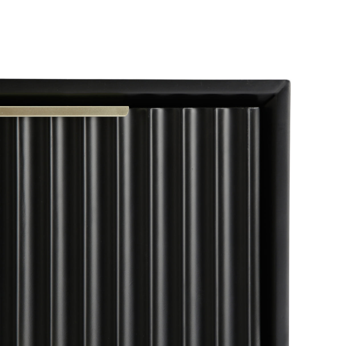 Monza – 2 Drawer Bedside Table with Fluted Front – Black or Pale Ash