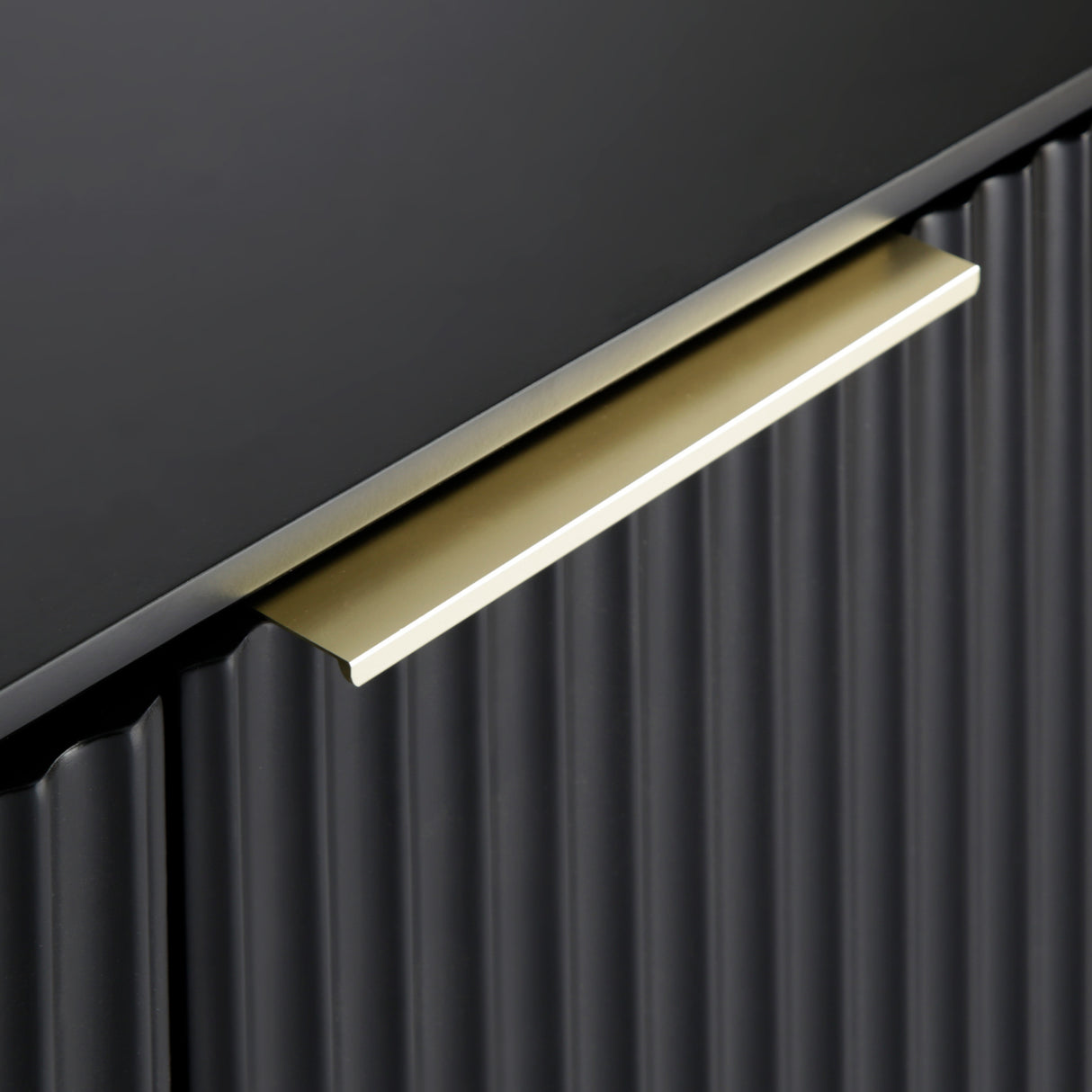 Monza 3-Door Sideboard – Fluted Detailing, Black or Pale Ash